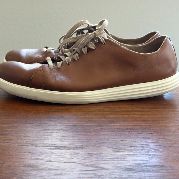 Cole Haan Men's Grand Crosscourt II Sneaker, Cognac, Men's Size 13 Wide 2E - Picture 1 of 8